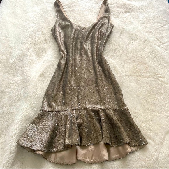 BEBE limited edition Gold sequin Mini Dress size S - Picture 2 of 2